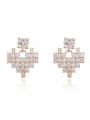 thumb Copper With Cubic Zirconia Personality Triangle Drop Earrings 1