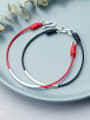 thumb Sterling silver red and black  simple red thread bracelet for lover 0