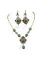 thumb Ethnic style Oval Resin stones Alloy Two Pieces Jewelry Set 0