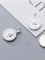 thumb 925 Sterling Silver With Silver Plated Classic Round Portrait Charms 0
