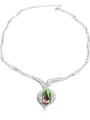 thumb Fashion austrian Crystals Heart Pendant Alloy Necklace 1