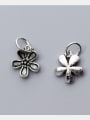 thumb 925 Sterling Silver With Antique Silver Plated Trendy Flower Earrings 1
