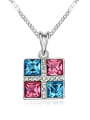 thumb Fashion Square austrian Crystals Pendant Alloy Necklace 3