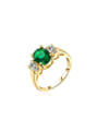thumb Exquisite Green Round Shaped Zircon Ring 0