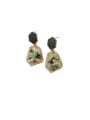 thumb Alloy With Gold Plated Vintage Irregular Geometric Pendant Drop Earrings 4