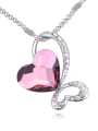 thumb Fashion Cubic Heart austrian Crystals Pendant Alloy Necklace 3