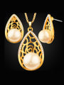 thumb Fashion Artificial Pearls Colorfast Two Pieces Jewelry Set 0