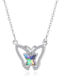 thumb Copper With White Gold Plated Fashion Butterfly Necklaces 0