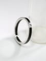 thumb Simple Black Enamel 925 Silver Women Ring 3