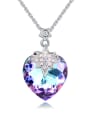 thumb Fashion Heart austrian Crystal Pendant Alloy Necklace 1