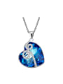thumb Blue Heart Shaped Necklace 0