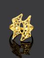 thumb Fashion Hollow Geometric Shaped 24K Gold Plated Ring 1