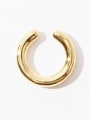 thumb Titanium With Gold Plated Simplistic Round Clip On Earrings 2