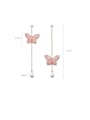 thumb Alloy With Rose Gold Plated Simplistic Butterfly Tassel Earrings 1