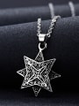 thumb Unisex Vintage Star Shaped Titanium Necklace 1