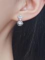 thumb Tiny Zircon Crown Stud Earrings 1