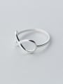 thumb Exquisite Number Eight Shaped S925 Silver Ring 0