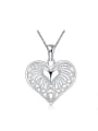 thumb Simple Hollow Heart shaped Necklace 0