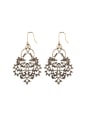 thumb Retro style Hollow Antique Gold Plated Alloy Earrings 0