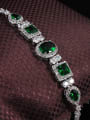 thumb Exquisite Green Geometric Shaped Zircon Bracelet 1
