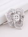 thumb Fashion White Imitation Pearl Zirconias Flower Copper Brooch 2