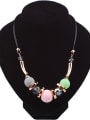 thumb Fashion Colorful Resin Beads Gold Plated Alloy Necklace 0