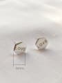 thumb Sterling silver hexagonal love earrings 0