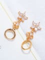 thumb Copper With 18k Gold Plated Fashion Flower Earrings 2