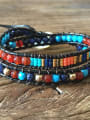 thumb Double Layer Colorful Leather Rope Bracelet 2
