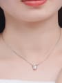 thumb Simple Cat's Ears White Freshwater Pearl 925 Sterling Silver Necklace 2