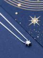thumb 925 Sterling Silver With Silver Plated Simplistic Five-pointed Star Necklaces 1