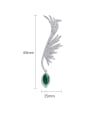 thumb Copper With Platinum Plated Exaggerated Feather Chandelier Earrings 2