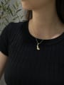 thumb 925 Sterling Silver With Gold Plated Simplistic Irregular Necklaces 1