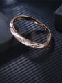 thumb Delicate Rose Gold Plated Crystal Enamel Bangle 2