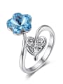 thumb Hot Selling Flower -shape Austria Crystal Opening Ring 2