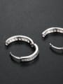 thumb Simple micro-inlaid zircon ringlet earrings 2