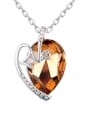 thumb Fashion Heart austrian Crystal Love Alloy Necklace 1