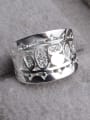 thumb Silver Plated Smooth Exaggerate Western Style Copper Ring 2