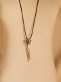 thumb Vintage Antique Silver Plated Flower Necklace 1