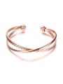thumb Delicate Rose Gold Plated Cross Bangle 0
