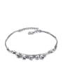 thumb Simple Little Bells Platinum Plated Anklet 0