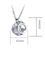 thumb 925 Sterling Silver With Cubic Zirconia Simplistic Hollow heart necklace 3