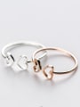 thumb Fresh Hollow Heart Shaped S925 Silver Ring 1