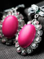 thumb Luxury Rose Red Drop Chandelier earring 2