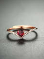 thumb Fashion Heart-shaped Gemstone Engagement Ring 0