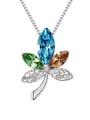 thumb Fashion Maple Leaf austrian Crystals Alloy Necklace 1