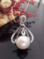 thumb Freshwater Pearl Hollow Crown Necklace 0