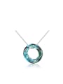 thumb Colorful Circle Austria Crystal Women Necklace 0