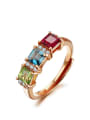 thumb Multi-color Garnet Gemstones Multistone ring 0