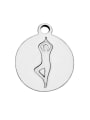 thumb Stainless Steel With Lady Round With yoga Charms 1